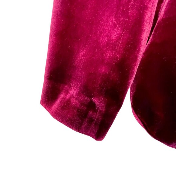 Chico’s Velvet Raspberry Boyfriend Blazer Jacket Floral Lined Size 0 / Small P - Picture 13 of 16